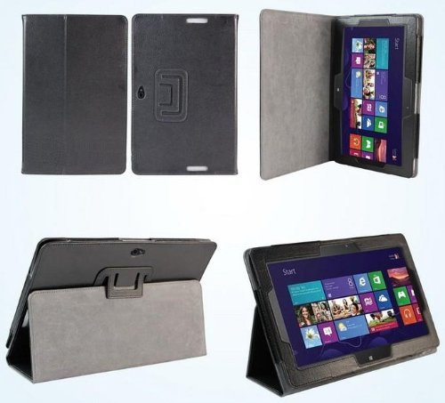 Leather Stand Case for Asus Vivo Tab RT TF600T Black (OEM)